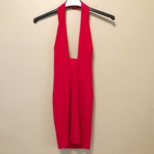 Mura Boutique Cherry Red Mini Halter Dress - XS